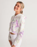 Modelo Flowers Women's Cropped Hoodie