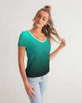 Desgraded AQUA Women's V-Neck Tee LMG