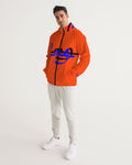 Orange flurs Men's Windbreaker