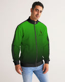 Desgraded Green-Black Men's Stripe-Sleeve Track Jacket LMG