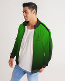 Desgraded Green-Black Men's Stripe-Sleeve Track Jacket LMG