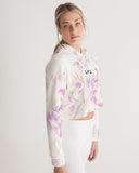 Modelo Flowers Women's Cropped Hoodie