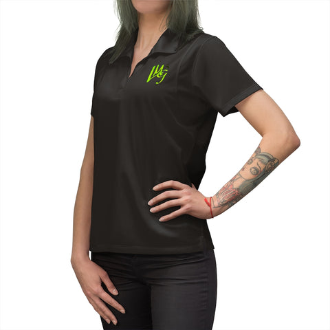 Women's Polo Shirt LMG, Model Black-Flust