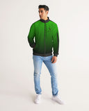 Desgraded Green-Black Men's Stripe-Sleeve Track Jacket LMG