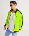 Fluorescent Men's Stripe-Sleeve Track Jacket