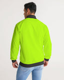 Fluorescent Men's Stripe-Sleeve Track Jacket