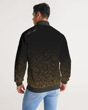 Men's Stripe-Sleeve Track Jacket Black-Gold