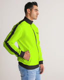 Fluorescent Men's Stripe-Sleeve Track Jacket