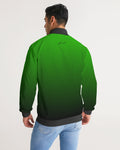 Desgraded Green-Black Men's Stripe-Sleeve Track Jacket LMG