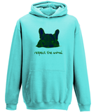 College Hoodie LMG, Model Respect the animal