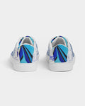 Women's Faux-Leather Sneaker LMG Blue-Cube