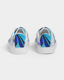 Women's Faux-Leather Sneaker LMG Blue-Cube