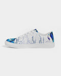 Women's Faux-Leather Sneaker LMG Blue-Cube