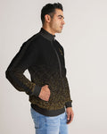 Men's Stripe-Sleeve Track Jacket Black-Gold