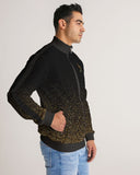 Men's Stripe-Sleeve Track Jacket Black-Gold