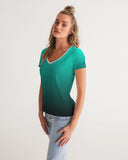 Desgraded AQUA Women's V-Neck Tee LMG