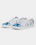 Women's Faux-Leather Sneaker LMG Blue-Cube