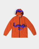 Orange flurs Men's Windbreaker