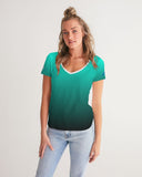 Desgraded AQUA Women's V-Neck Tee LMG