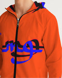 Orange flurs Men's Windbreaker