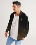 Men's Stripe-Sleeve Track Jacket Black-Gold