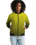 Desgraded Yellow-Black Women's Bomber Jacket LMG