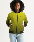 Desgraded Yellow-Black Women's Bomber Jacket LMG