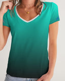 Desgraded AQUA Women's V-Neck Tee LMG