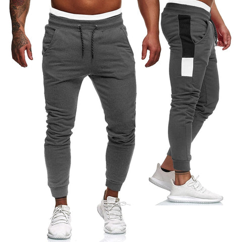 Winter Warm Fleece Sweatpants Men's Track Pants Elastic Casual