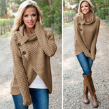 LMG..New Autumn Winter Women Long Sleeve Sweater Scarf Collar